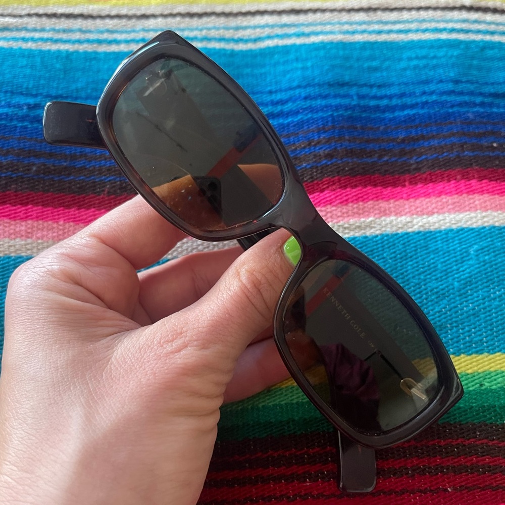 Kenneth Cole | Tortoise Shell Rectangle Sunglasses - image 2